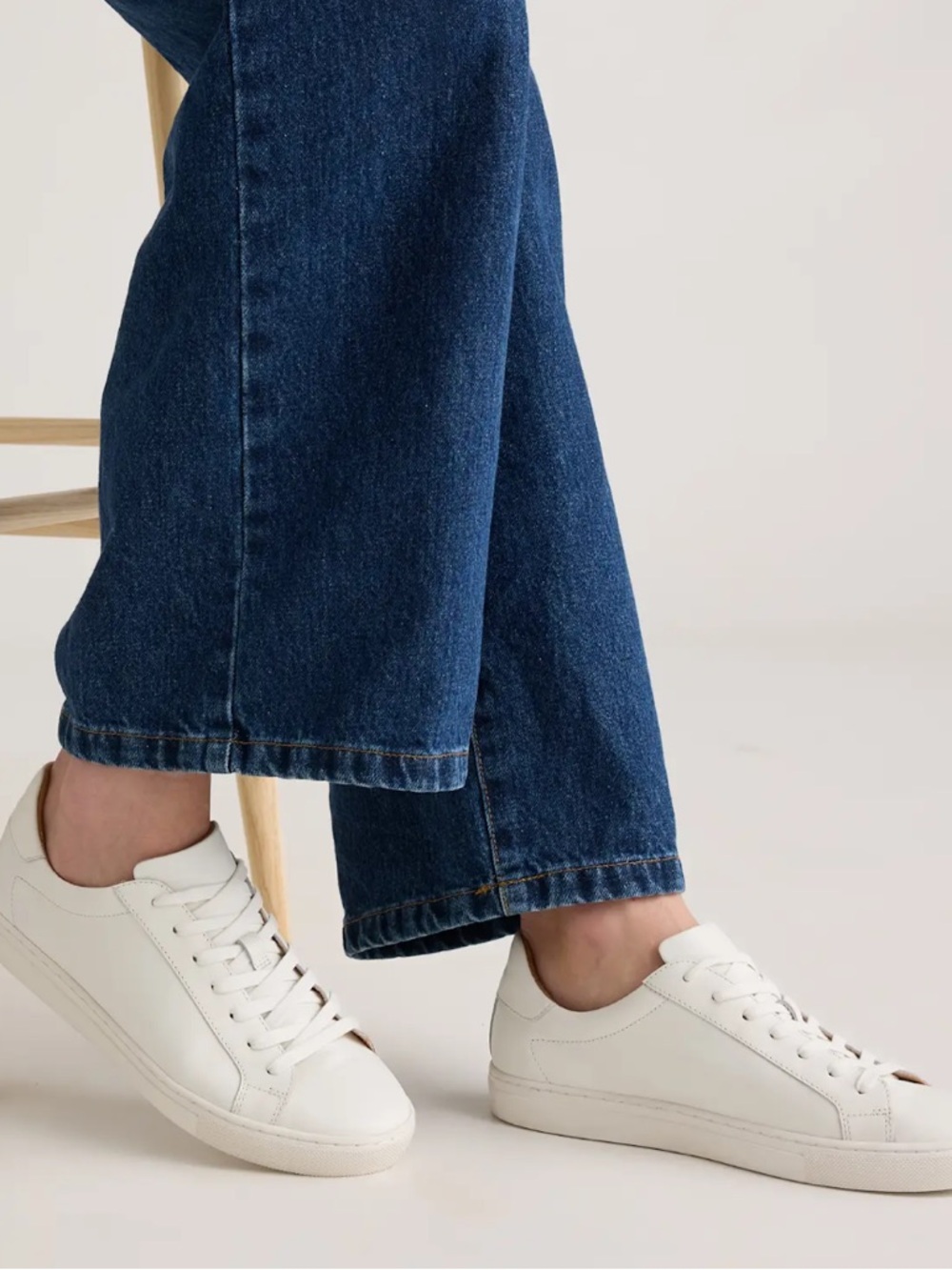 Quince White Low-Top Leather Sneakers
